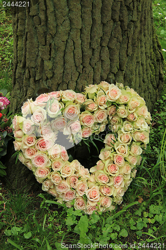 Image of Heart shaped sympathy flowers