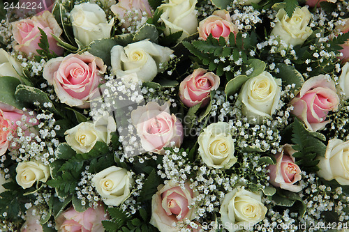 Image of Wedding arrangement in pink and white