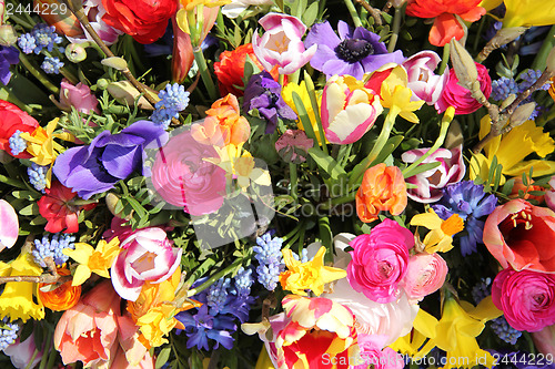 Image of Bright colored spring flower bouquet