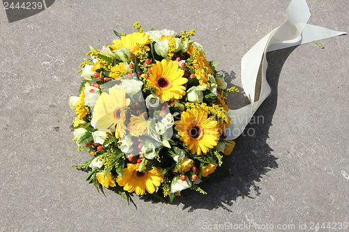 Image of Yellow sympathy flowers