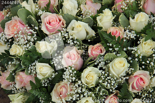 Image of Wedding arrangement in pink and white