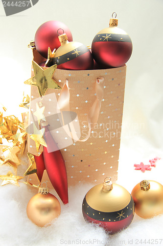 Image of Giftbag with christmas ornaments