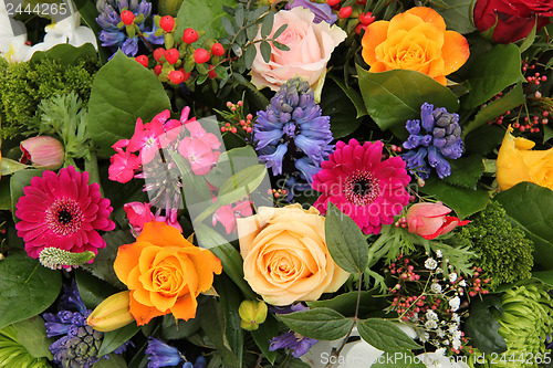 Image of Flower arrangement in bright colors