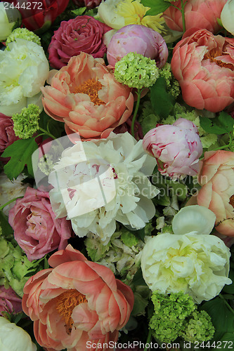 Image of Peonies in a wedding arrangement