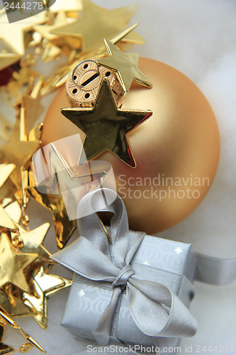 Image of Christmas gift and decorations