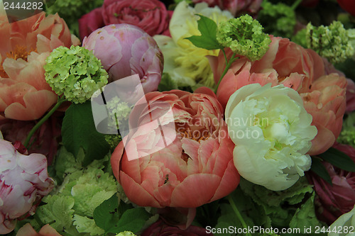 Image of Peonies in a wedding arrangement