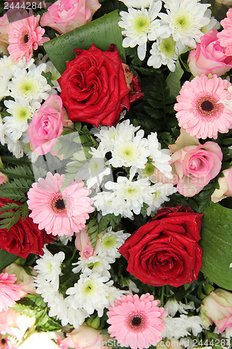 Image of Wedding arrangement in pink and white