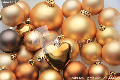 Image of Golden Christmas decorations