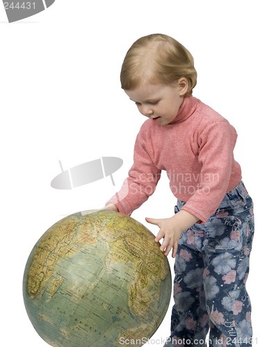 Image of Baby and globe