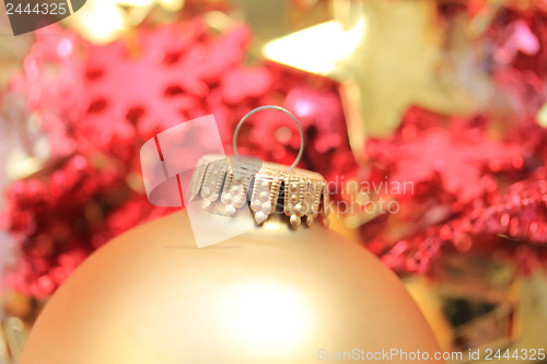 Image of Christmas ornament in extreme close up