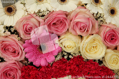 Image of Wedding arrangement in pink and white