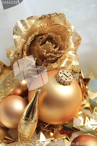 Image of Golden Christmas decorations