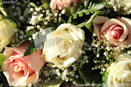 Image of Wedding arrangement in pink and white