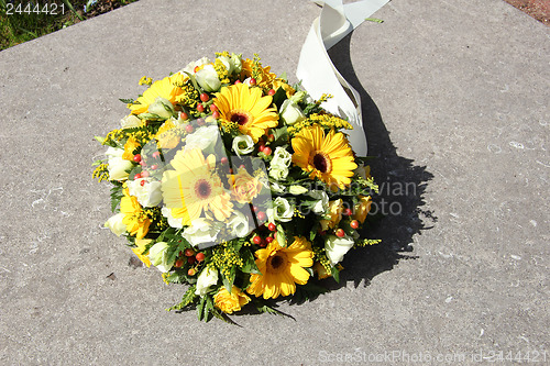 Image of Yellow sympathy flowers