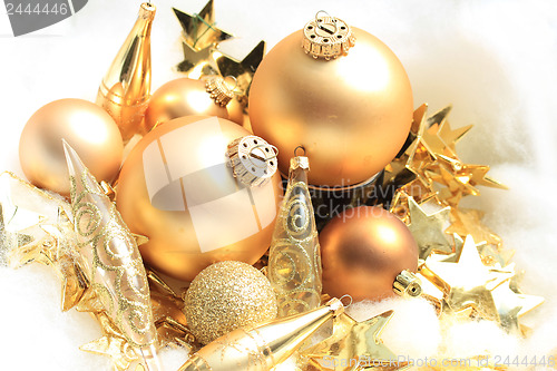 Image of Golden Christmas decorations