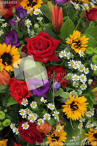 Image of Flower arrangement in bright colors