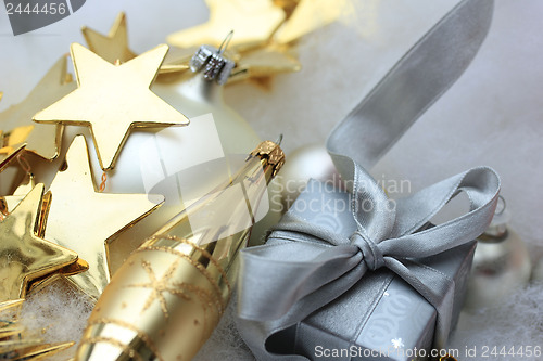 Image of Christmas gift and decorations