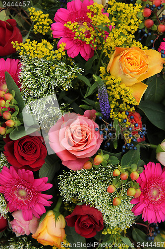 Image of Mixed flower arrangement in bright colors