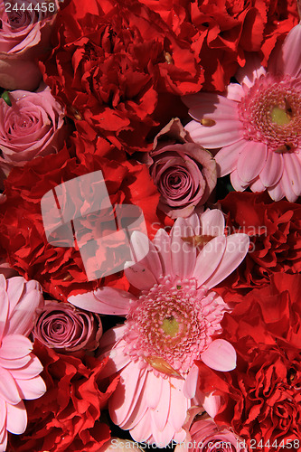 Image of Wedding flowers in red and pink