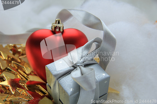 Image of Christmas gift and decorations