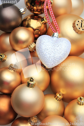 Image of Golden Christmas decorations