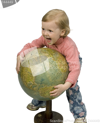 Image of Baby and globe