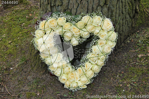 Image of Heart shaped sympathy flowers