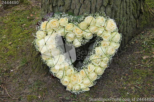 Image of Heart shaped sympathy flowers