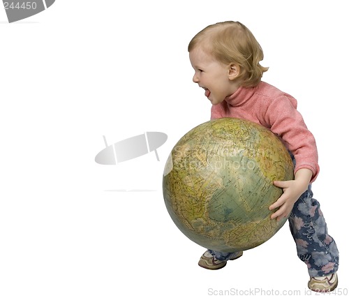 Image of Baby and globe