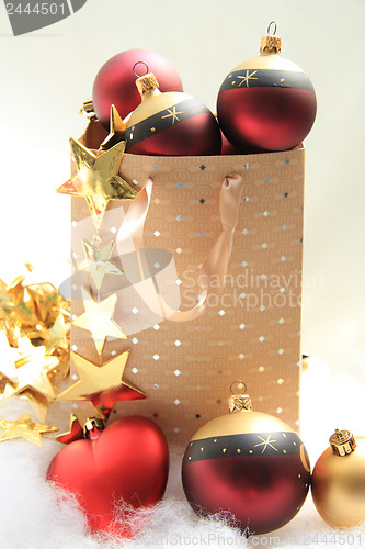 Image of Giftbag with christmas ornaments