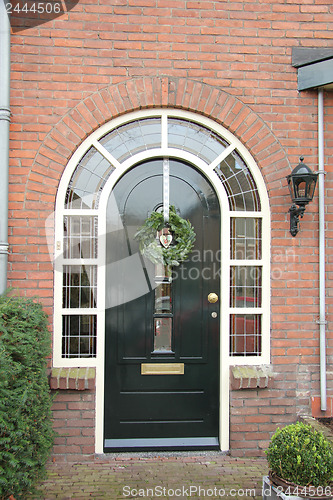 Image of Christmas wreath on a door