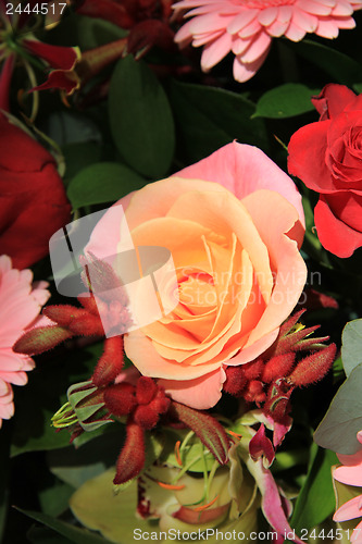 Image of Wedding flowers in red and pink