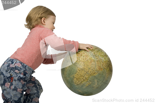 Image of Baby and globe