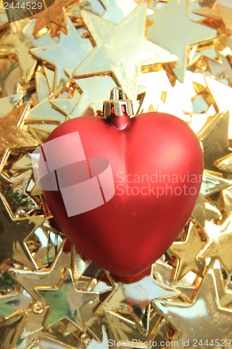 Image of Lovely Christmas: red on gold ornaments