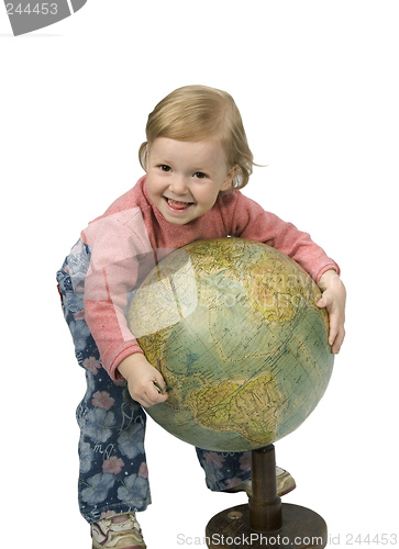 Image of Baby and globe