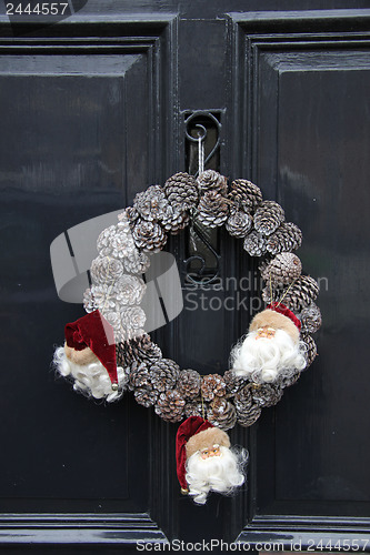 Image of Christmas wreath on a door