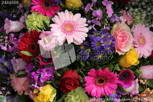 Image of Mixed bouquet in pink, purple and red