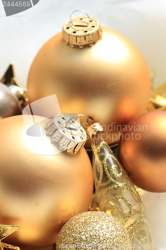 Image of Golden Christmas decorations