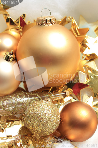 Image of Golden Christmas decorations