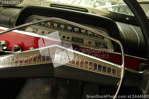 Image of Vintage car interior