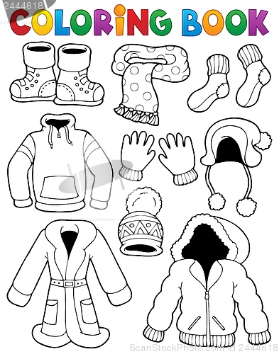 Image of Coloring book clothes theme 3