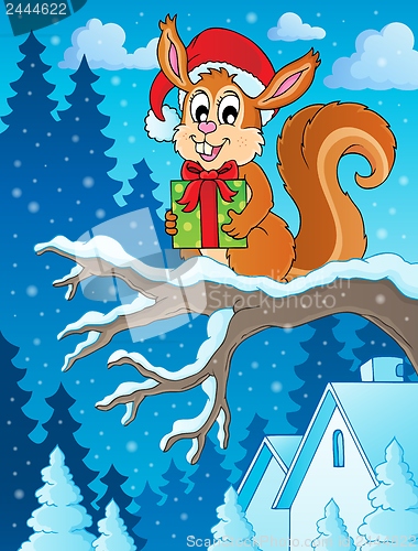 Image of Christmas theme squirrel image 2
