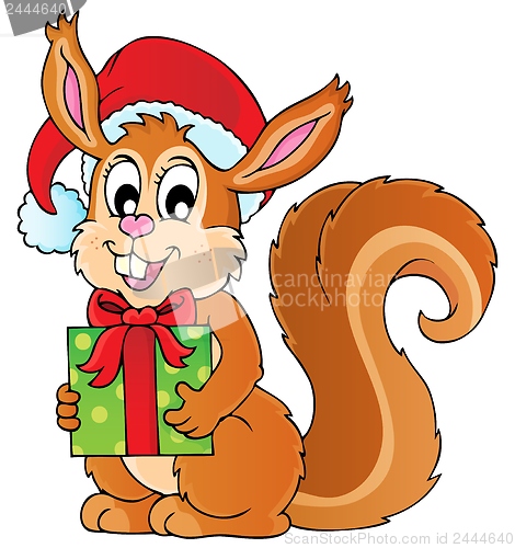 Image of Christmas theme squirrel image 1