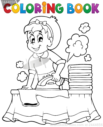 Image of Coloring book with housewife 1