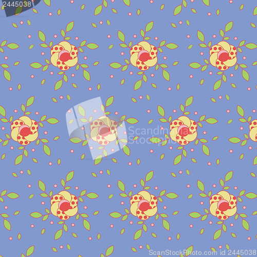 Image of Seamless Flower Pattern Colorful Set