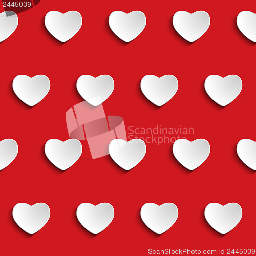 Image of Valentine Day Heart Seamless Pattern Background