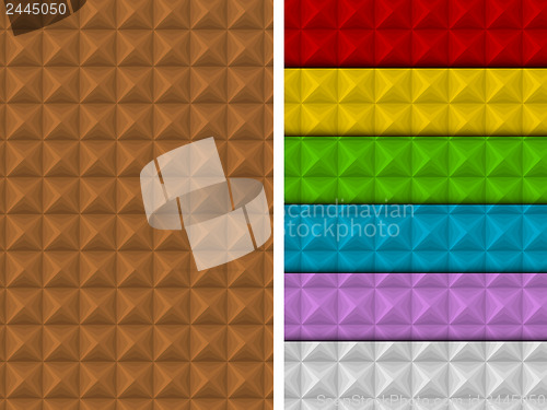 Image of Seamless Square Pattern Colorful Set Geometric 