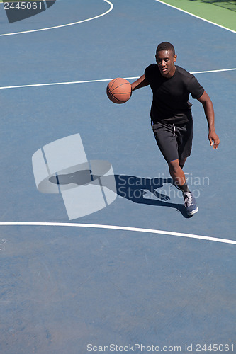 Image of Basketball Player Dribbling