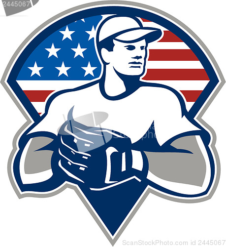 Image of American Baseball Pitcher Gloves Retro