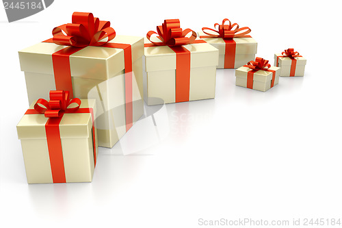 Image of gift boxes red